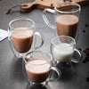 Double Wall Glass Cups: Insulated Coffee & Tea Mugs (450/250ml)