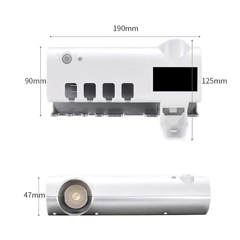 Eco-Friendly Solar Toothbrush & Paste Organizer with USB