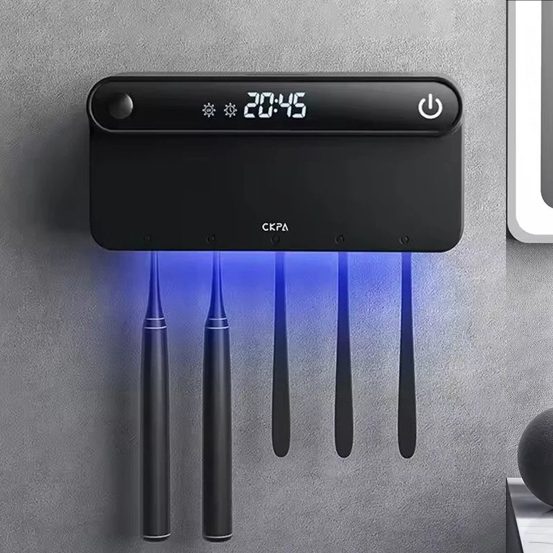 5-Star Rated: UV Toothbrush Sterilizer with Automatic Toothpaste Dispenser