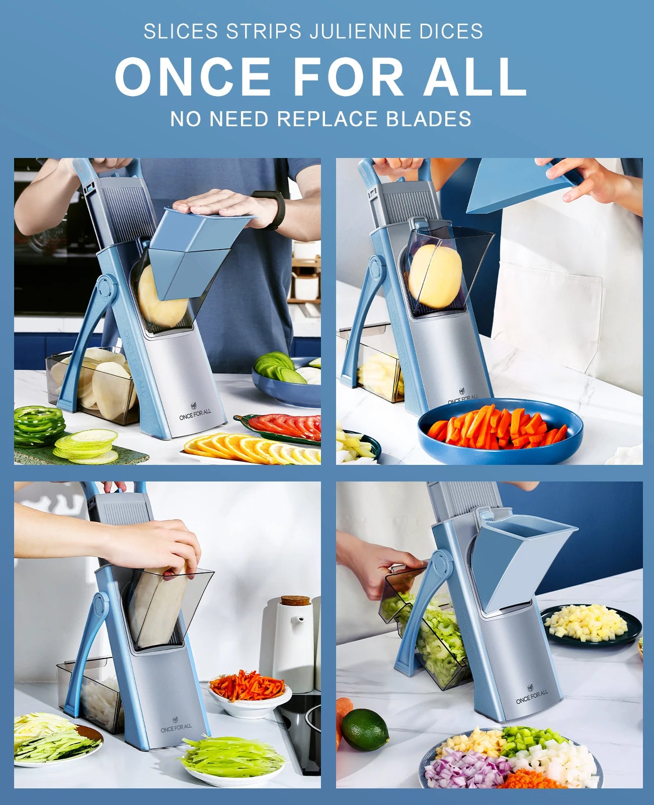 Multi-functional Kitchen Mandoline Slicer: Chop, Dice, Slice!