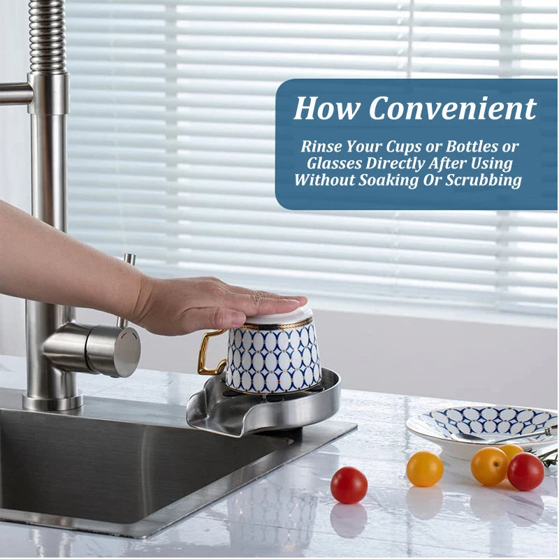 Hands-Free Kitchen Sink Sprayer:  Effortless Cleaning for Cups & More