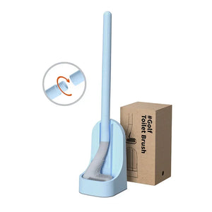 Golf Head Toilet Brush with Drying Stand: Hygienic Silicone Bristles