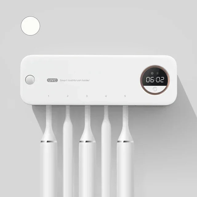 Smart UV Toothbrush & Razor Sterilizer: Wall Mount, LED Display