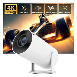 Portable 4K Projector: Android 11 Smart Projector with Dual Wifi 6