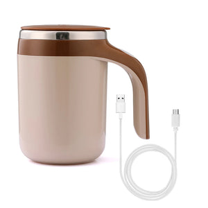 Smart Auto-Stirring Coffee Mug: USB Rechargeable & Heated