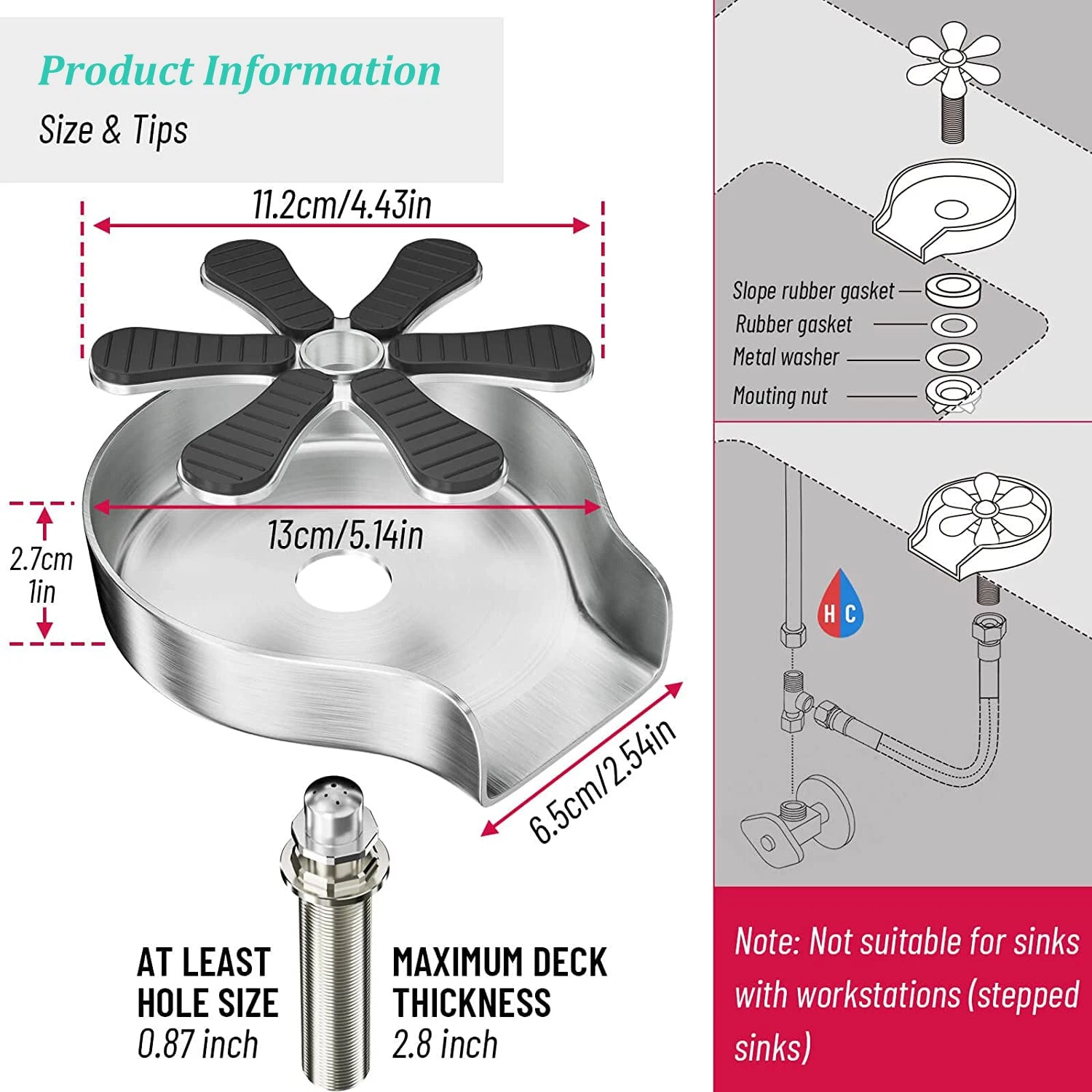 Automatic Stainless Steel Cup Washer: Kitchen Sink Spray Faucet