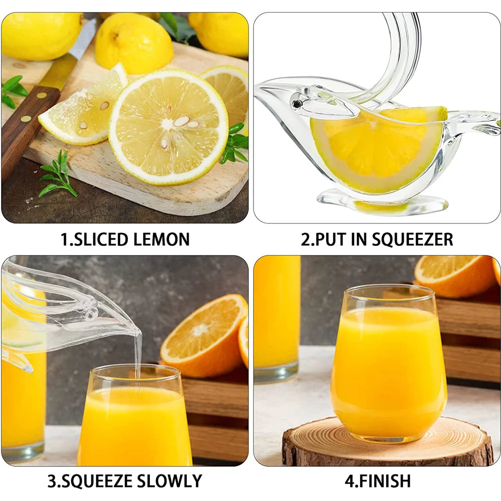 Cute Bird-Shaped Manual Citrus Juicer - Lemon, Lime, Orange