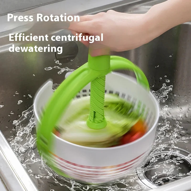 Rotating Vegetable & Fruit Washer: Fast Drying Salad Spinner