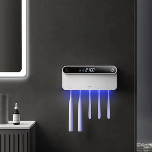 5-Star Rated: UV Toothbrush Sterilizer with Automatic Toothpaste Dispenser