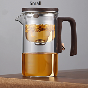 Elegant Glass Teapot with Wooden Handle & Infuser: Brew Perfect Tea